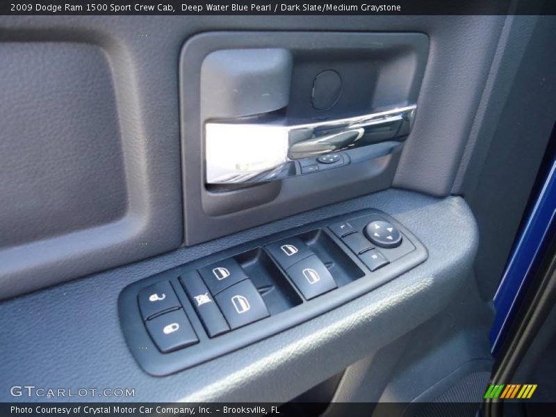 Deep Water Blue Pearl / Dark Slate/Medium Graystone 2009 Dodge Ram 1500 Sport Crew Cab