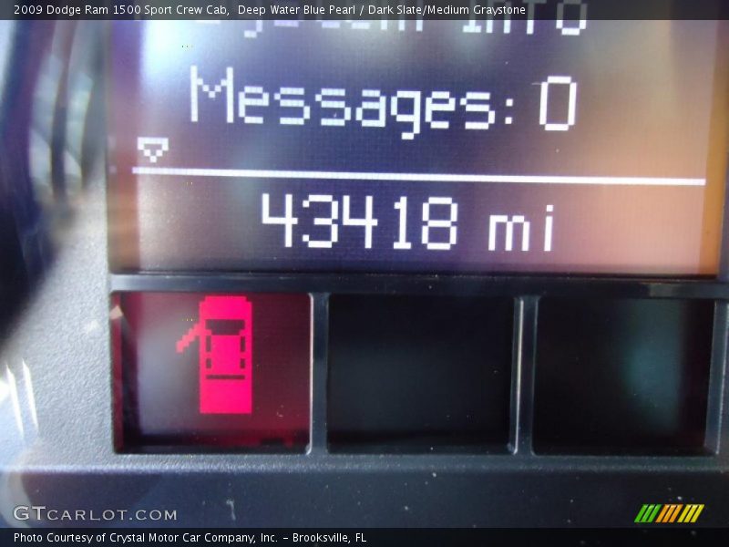 Deep Water Blue Pearl / Dark Slate/Medium Graystone 2009 Dodge Ram 1500 Sport Crew Cab