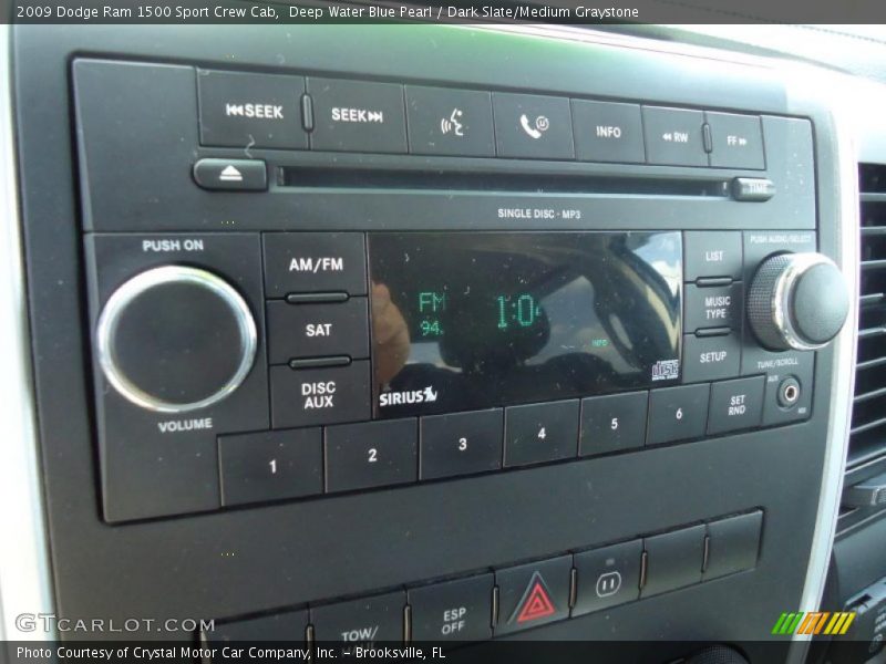 Deep Water Blue Pearl / Dark Slate/Medium Graystone 2009 Dodge Ram 1500 Sport Crew Cab