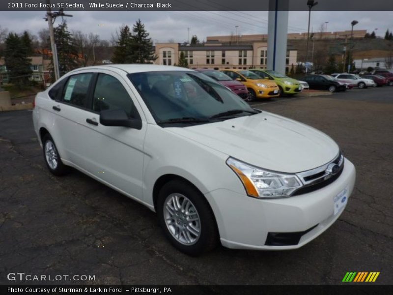 White Suede / Charcoal Black 2011 Ford Focus SE Sedan