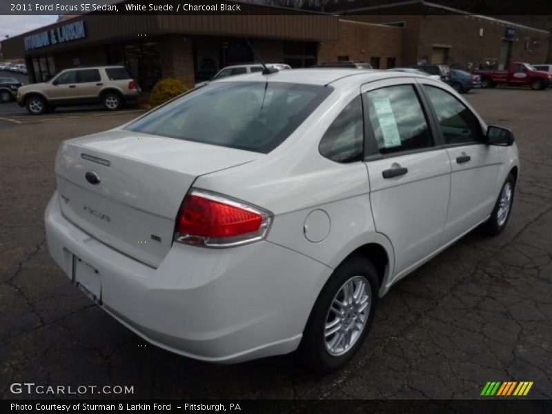 White Suede / Charcoal Black 2011 Ford Focus SE Sedan