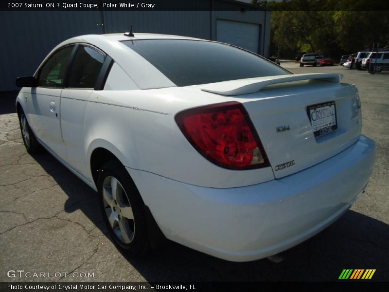 Polar White / Gray 2007 Saturn ION 3 Quad Coupe