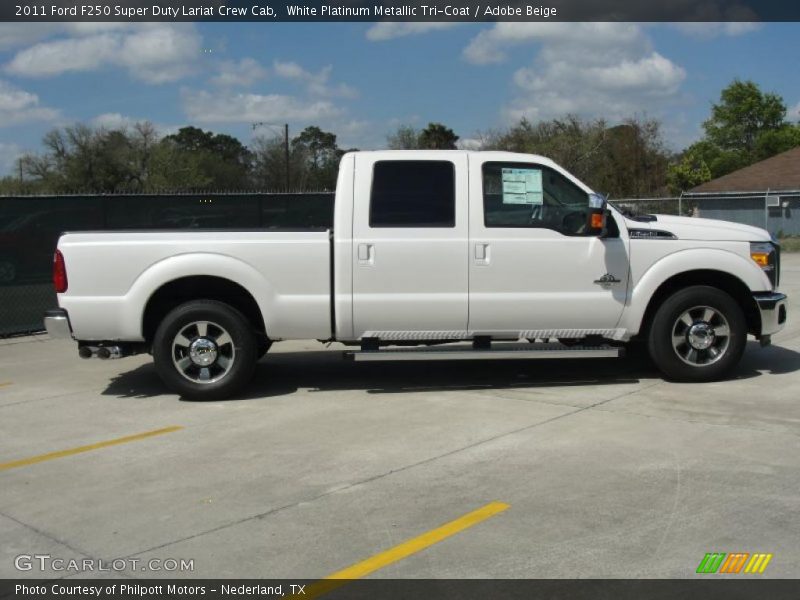  2011 F250 Super Duty Lariat Crew Cab White Platinum Metallic Tri-Coat