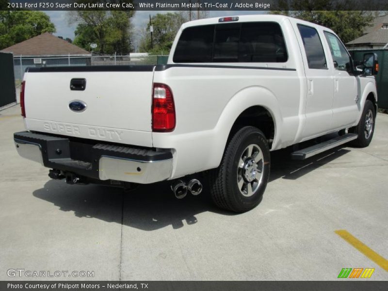  2011 F250 Super Duty Lariat Crew Cab White Platinum Metallic Tri-Coat