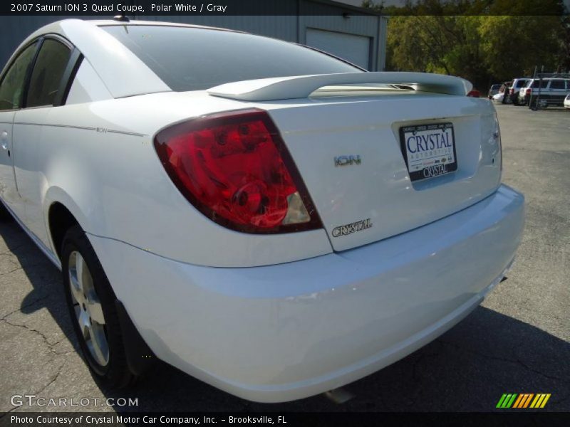 Polar White / Gray 2007 Saturn ION 3 Quad Coupe