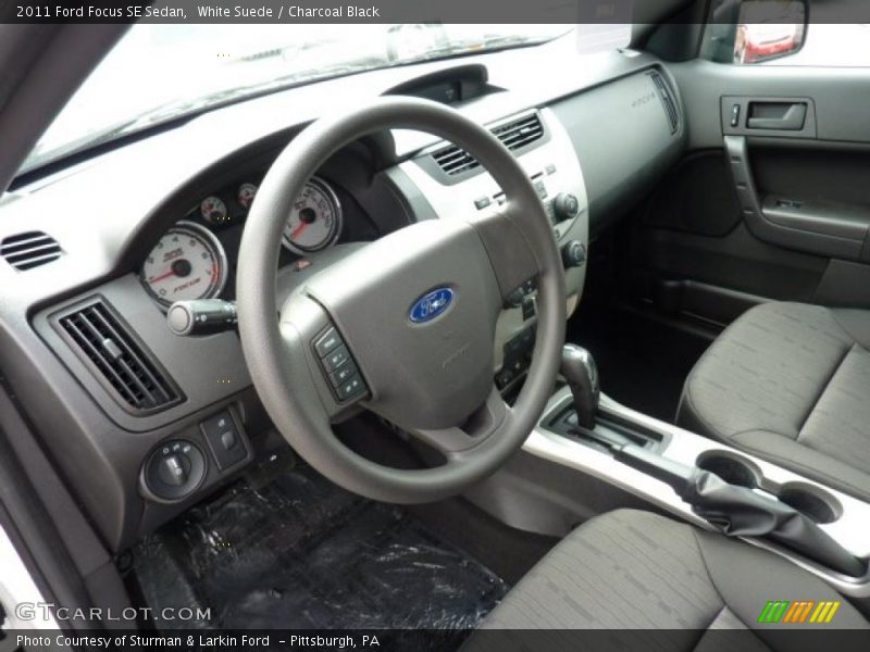 White Suede / Charcoal Black 2011 Ford Focus SE Sedan