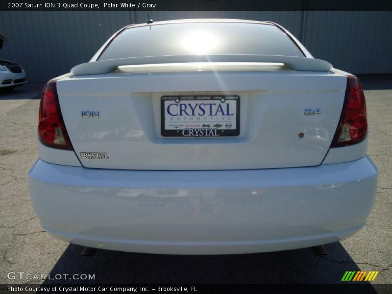 Polar White / Gray 2007 Saturn ION 3 Quad Coupe