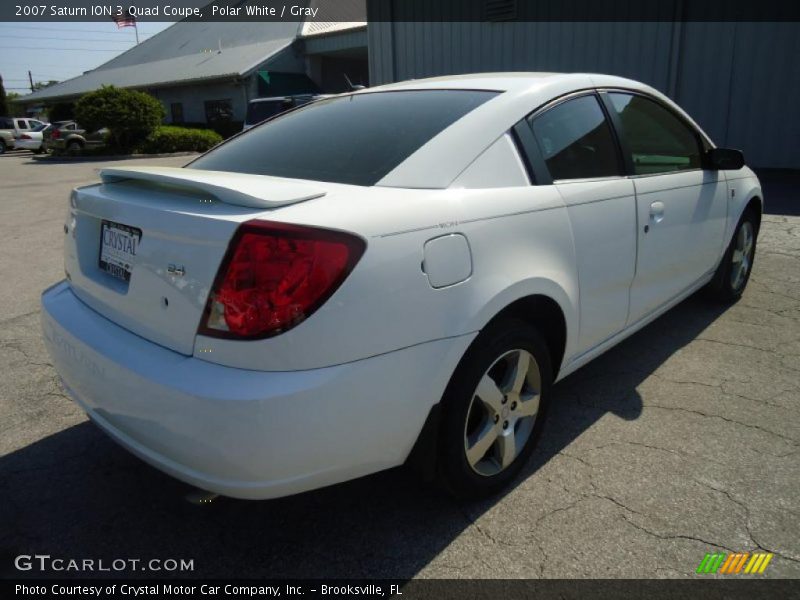 Polar White / Gray 2007 Saturn ION 3 Quad Coupe
