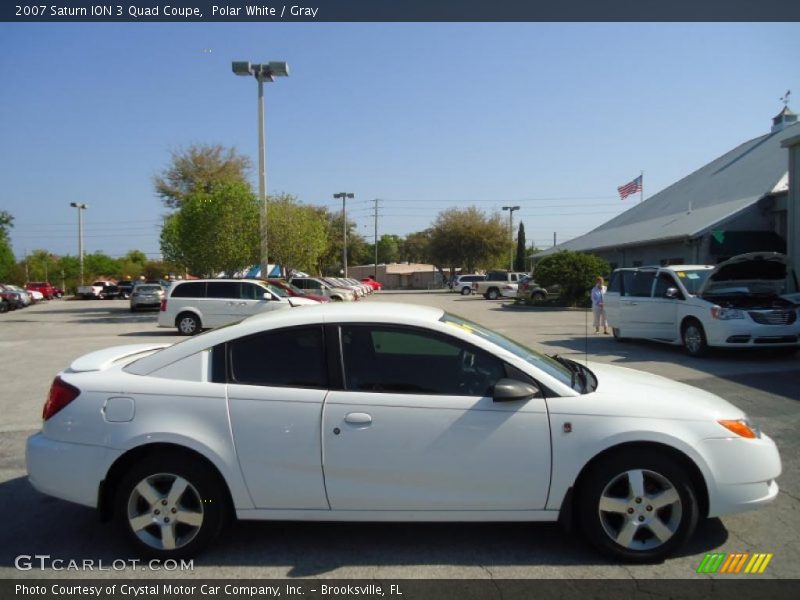 Polar White / Gray 2007 Saturn ION 3 Quad Coupe