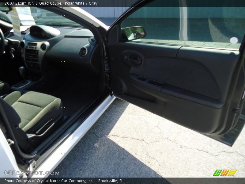 Polar White / Gray 2007 Saturn ION 3 Quad Coupe