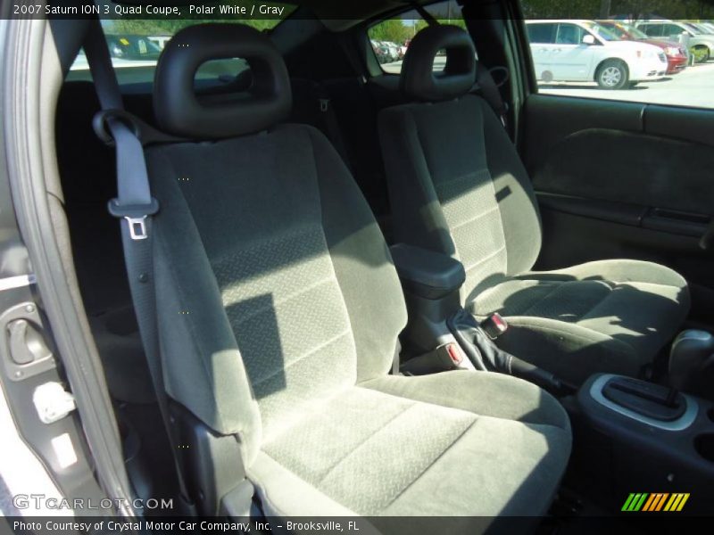 Polar White / Gray 2007 Saturn ION 3 Quad Coupe
