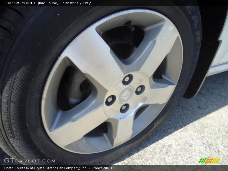 Polar White / Gray 2007 Saturn ION 3 Quad Coupe