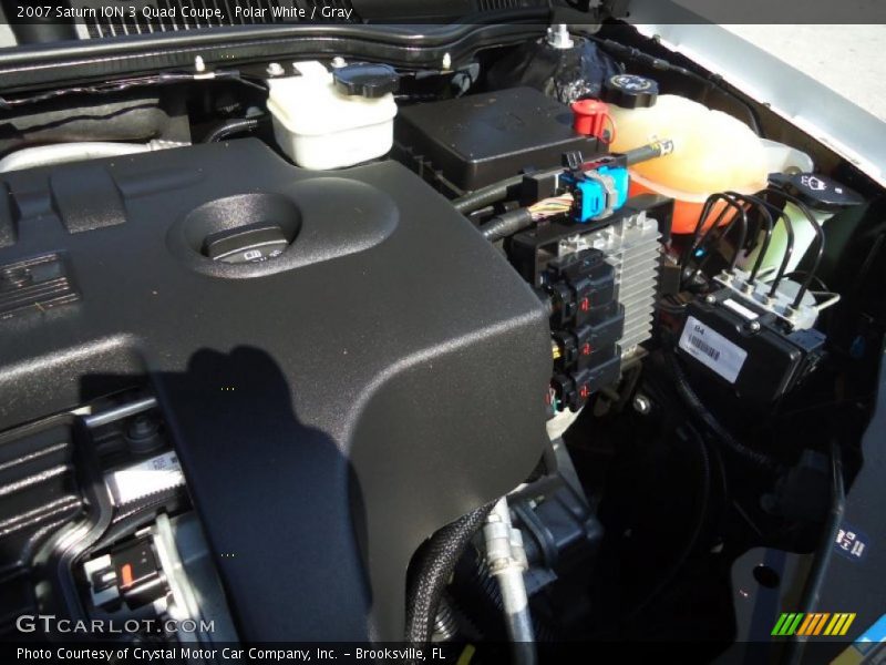 Polar White / Gray 2007 Saturn ION 3 Quad Coupe