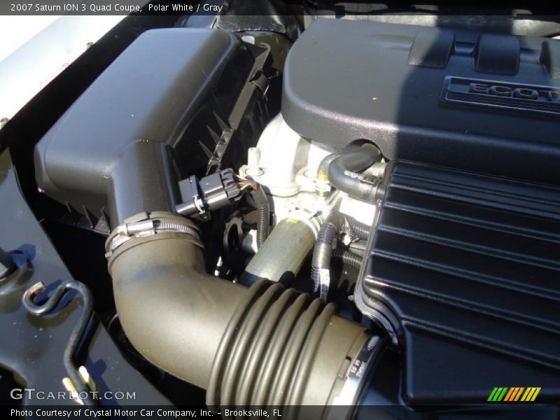 Polar White / Gray 2007 Saturn ION 3 Quad Coupe