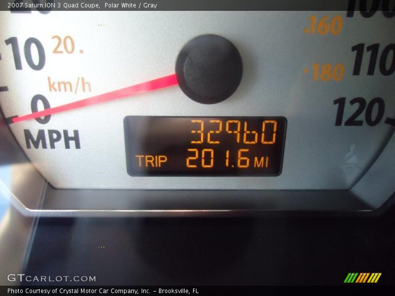 Polar White / Gray 2007 Saturn ION 3 Quad Coupe