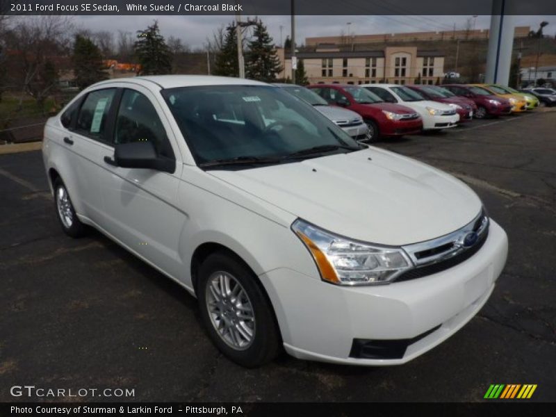 White Suede / Charcoal Black 2011 Ford Focus SE Sedan