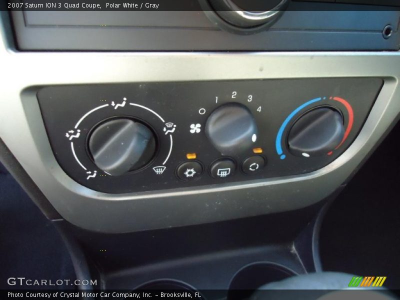 Polar White / Gray 2007 Saturn ION 3 Quad Coupe