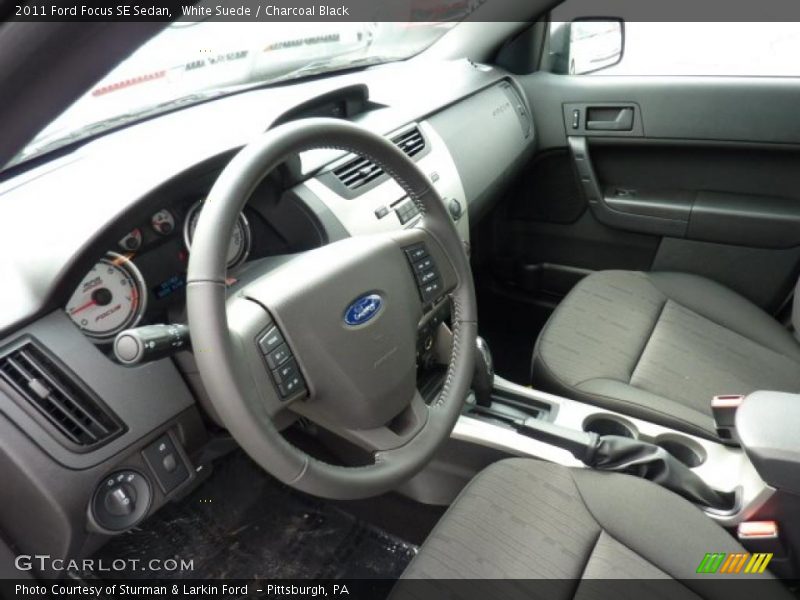 White Suede / Charcoal Black 2011 Ford Focus SE Sedan