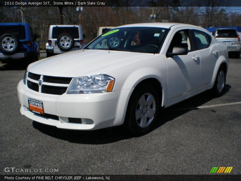 Stone White / Dark Slate Gray 2010 Dodge Avenger SXT