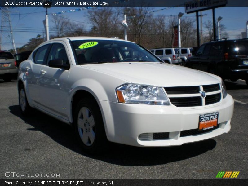 Stone White / Dark Slate Gray 2010 Dodge Avenger SXT