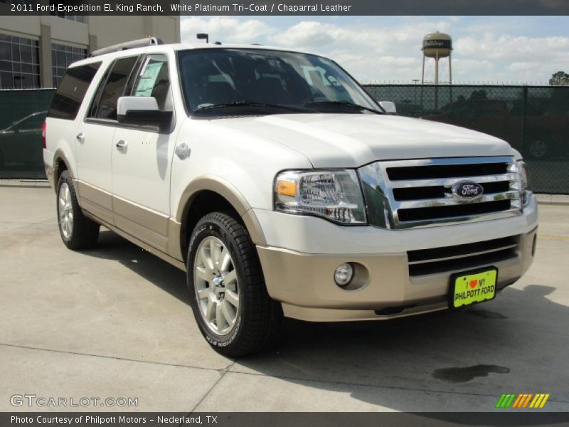 White Platinum Tri-Coat / Chaparral Leather 2011 Ford Expedition EL King Ranch