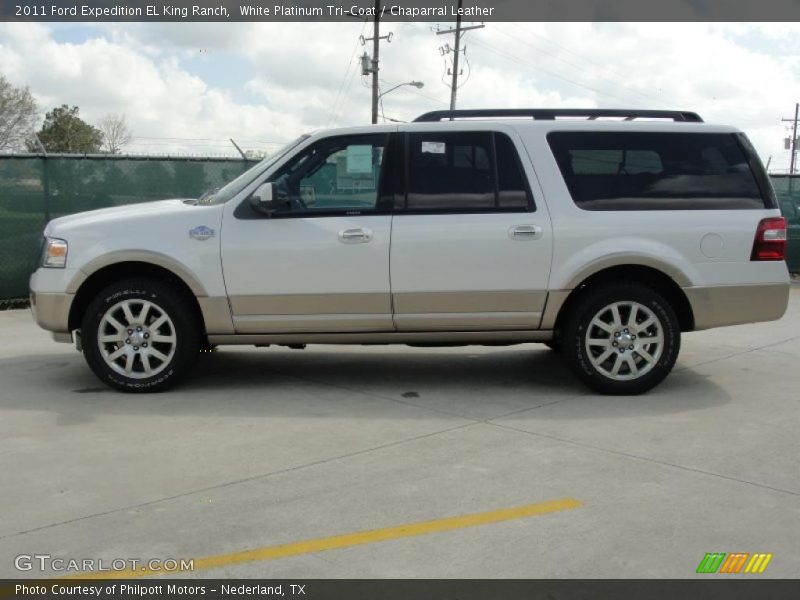 White Platinum Tri-Coat / Chaparral Leather 2011 Ford Expedition EL King Ranch