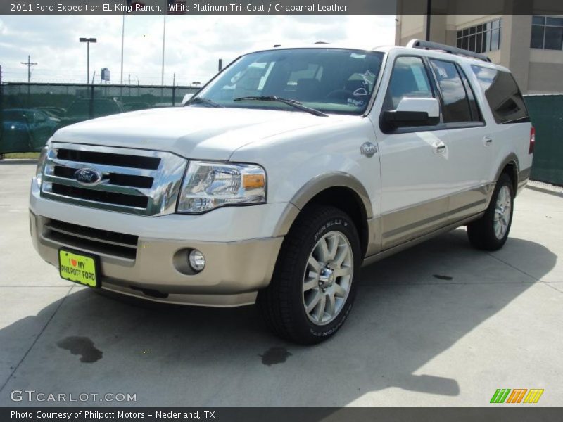 White Platinum Tri-Coat / Chaparral Leather 2011 Ford Expedition EL King Ranch