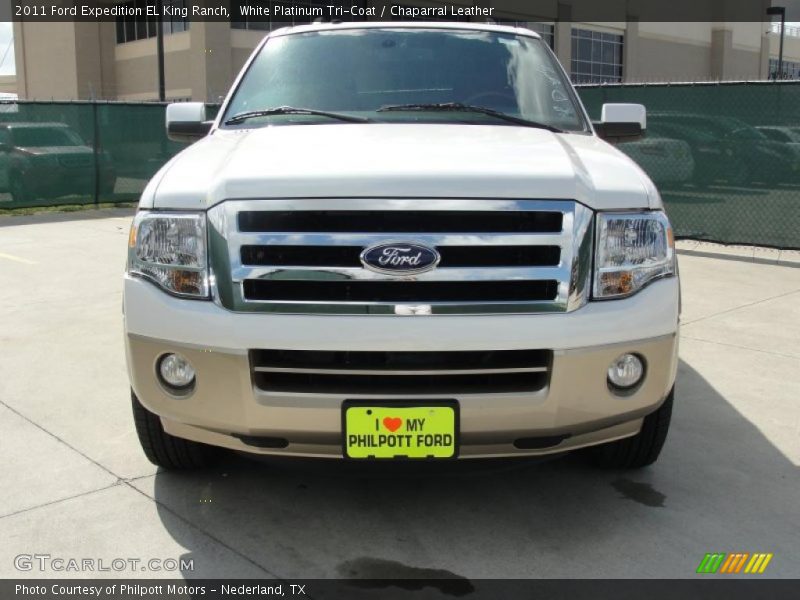 White Platinum Tri-Coat / Chaparral Leather 2011 Ford Expedition EL King Ranch