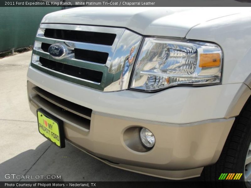 White Platinum Tri-Coat / Chaparral Leather 2011 Ford Expedition EL King Ranch
