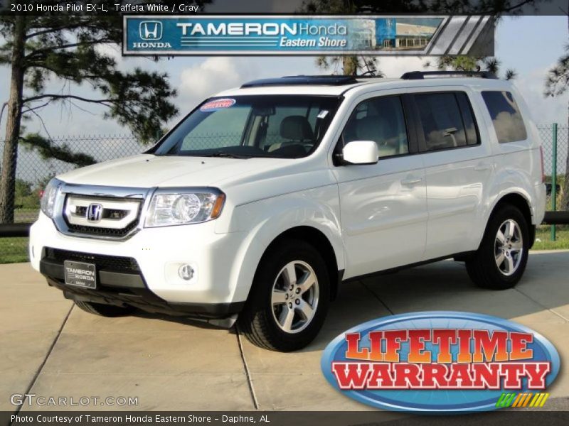 Taffeta White / Gray 2010 Honda Pilot EX-L