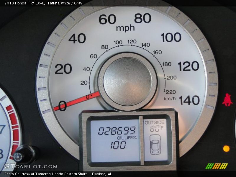 Taffeta White / Gray 2010 Honda Pilot EX-L