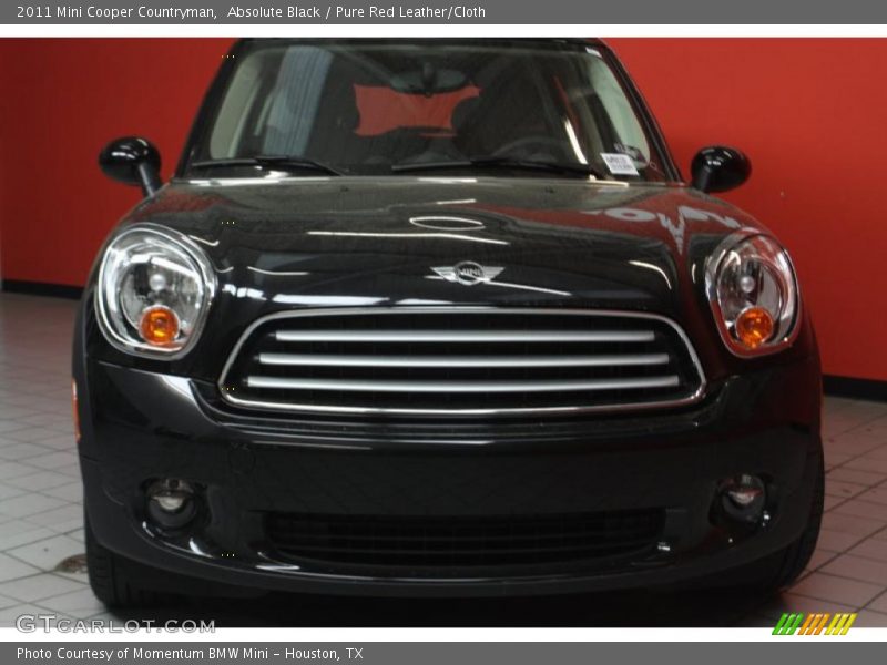 Absolute Black / Pure Red Leather/Cloth 2011 Mini Cooper Countryman