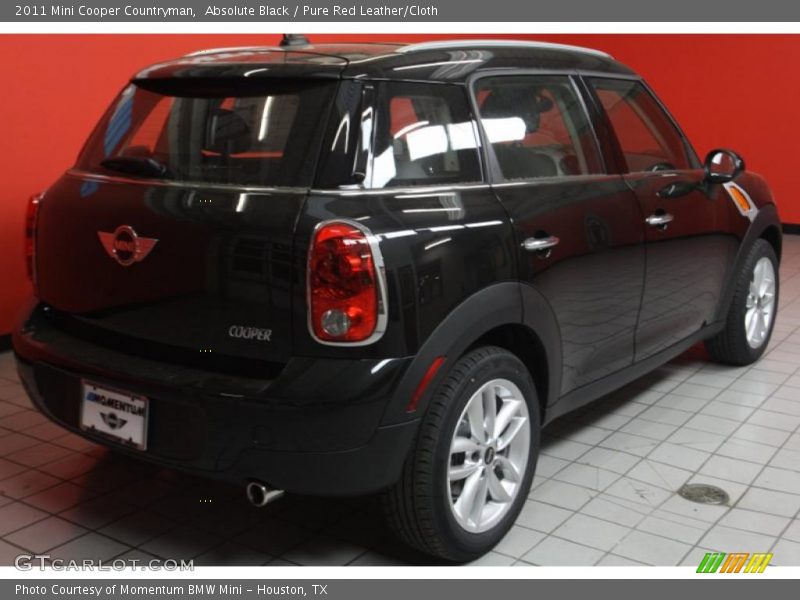 Absolute Black / Pure Red Leather/Cloth 2011 Mini Cooper Countryman