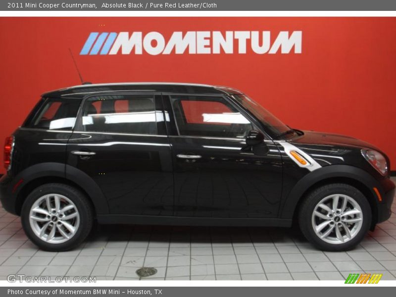 Absolute Black / Pure Red Leather/Cloth 2011 Mini Cooper Countryman