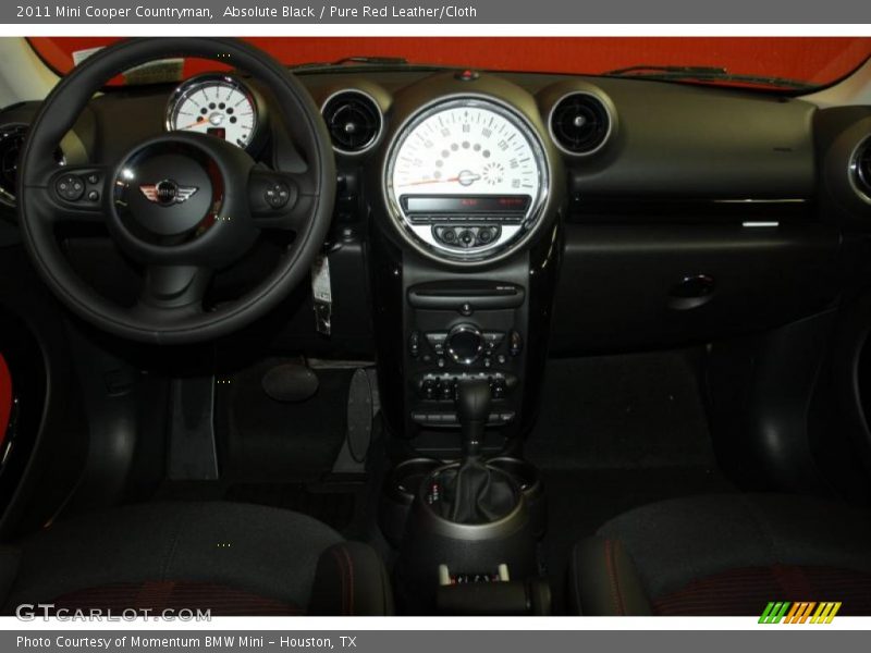 Absolute Black / Pure Red Leather/Cloth 2011 Mini Cooper Countryman