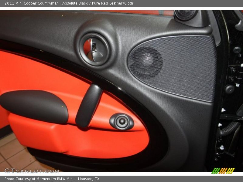 Absolute Black / Pure Red Leather/Cloth 2011 Mini Cooper Countryman