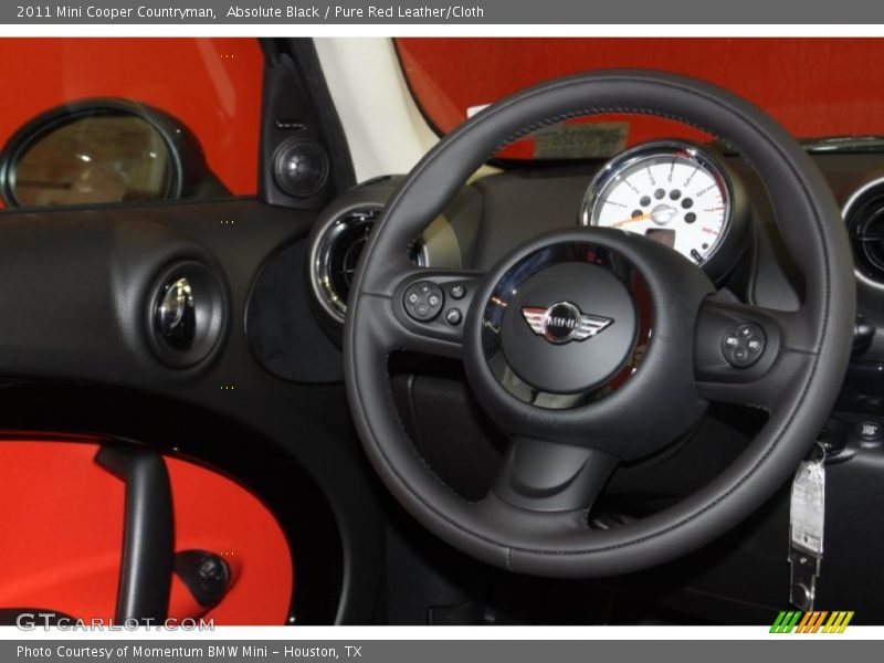 Absolute Black / Pure Red Leather/Cloth 2011 Mini Cooper Countryman