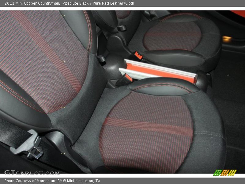 Absolute Black / Pure Red Leather/Cloth 2011 Mini Cooper Countryman