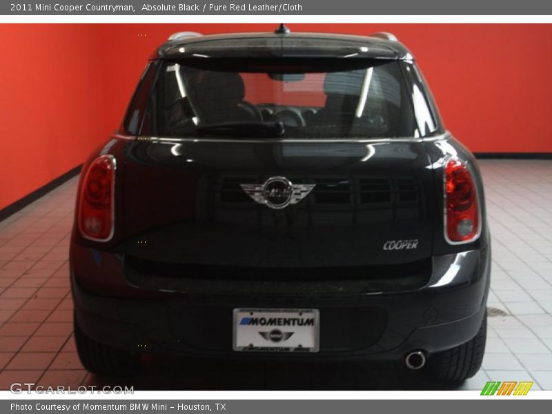 Absolute Black / Pure Red Leather/Cloth 2011 Mini Cooper Countryman