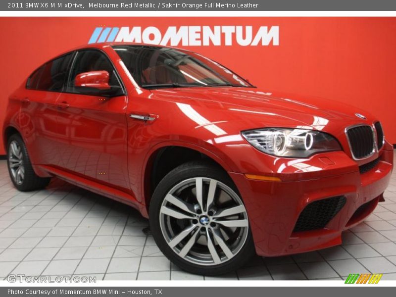 Melbourne Red Metallic / Sakhir Orange Full Merino Leather 2011 BMW X6 M M xDrive