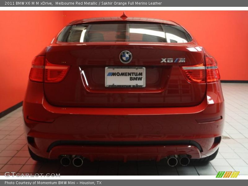Melbourne Red Metallic / Sakhir Orange Full Merino Leather 2011 BMW X6 M M xDrive