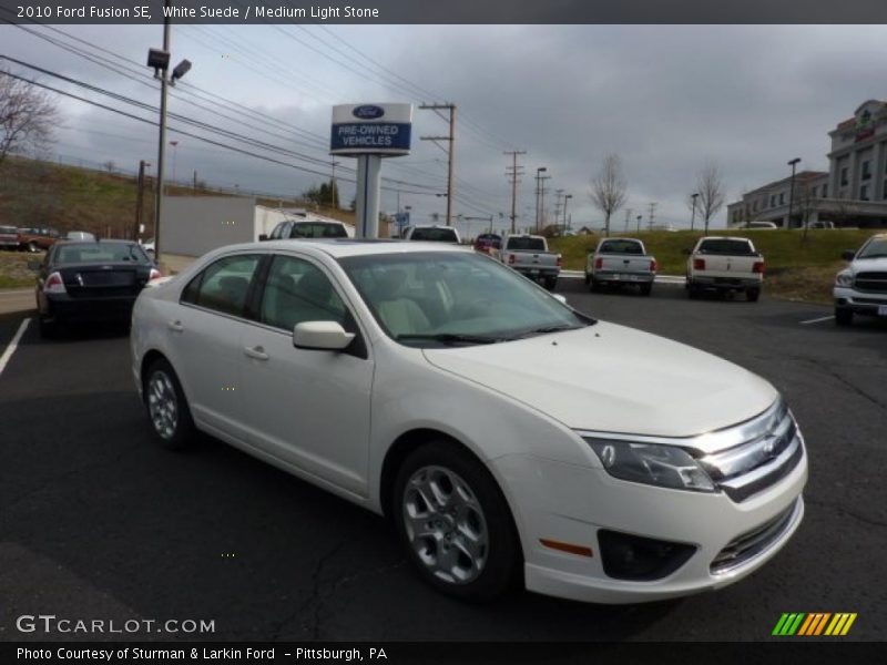 White Suede / Medium Light Stone 2010 Ford Fusion SE