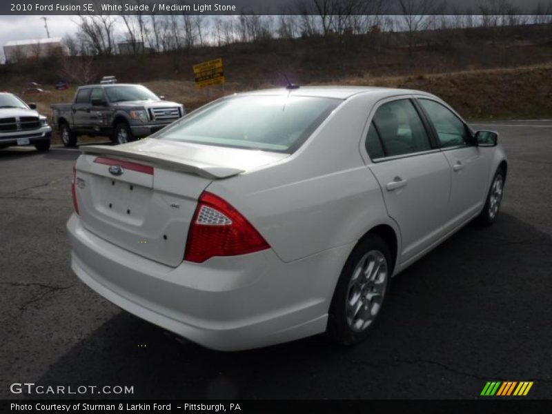 White Suede / Medium Light Stone 2010 Ford Fusion SE