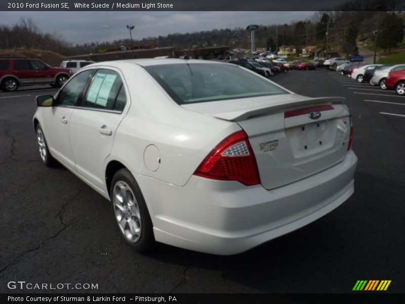 White Suede / Medium Light Stone 2010 Ford Fusion SE