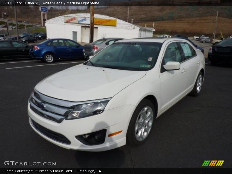 White Suede / Medium Light Stone 2010 Ford Fusion SE