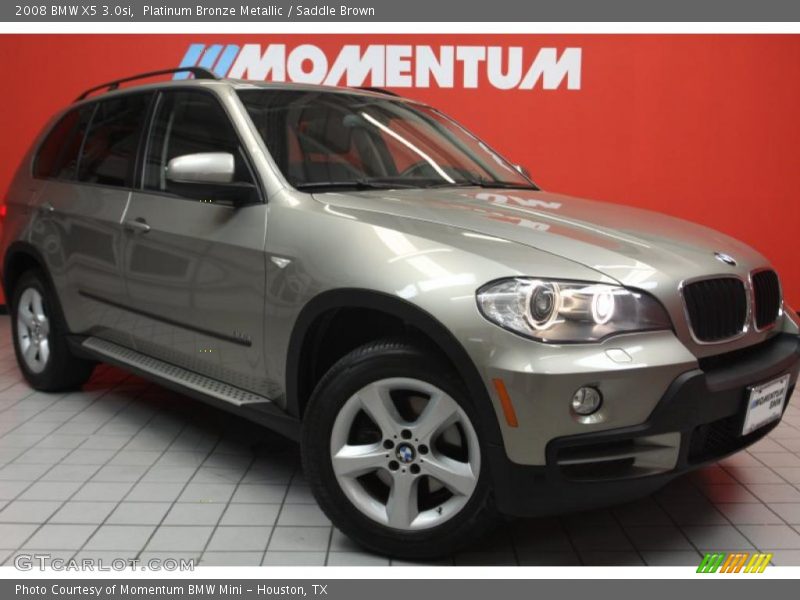 Platinum Bronze Metallic / Saddle Brown 2008 BMW X5 3.0si