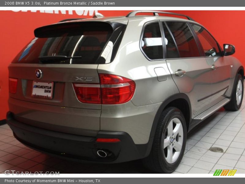 Platinum Bronze Metallic / Saddle Brown 2008 BMW X5 3.0si