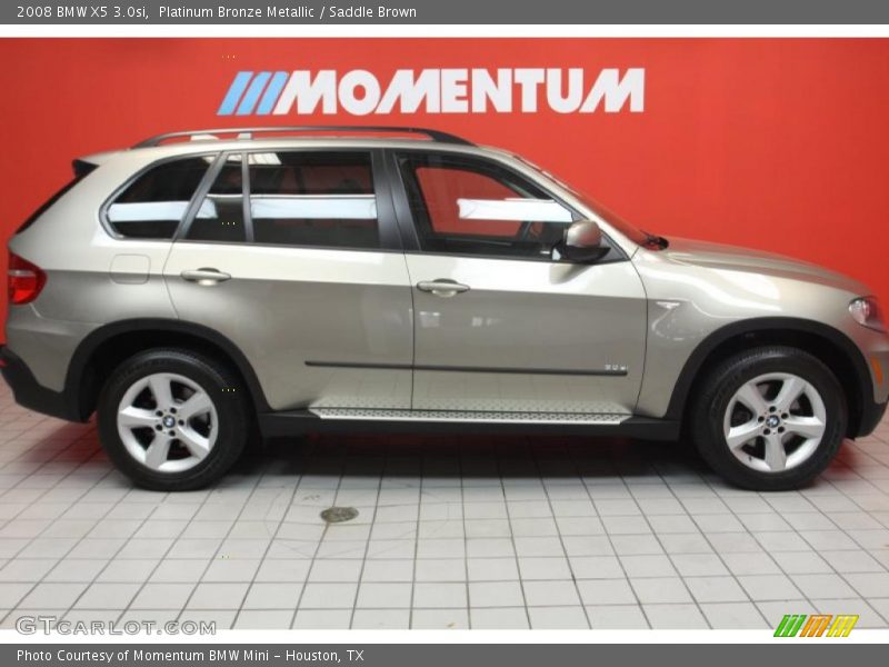 Platinum Bronze Metallic / Saddle Brown 2008 BMW X5 3.0si
