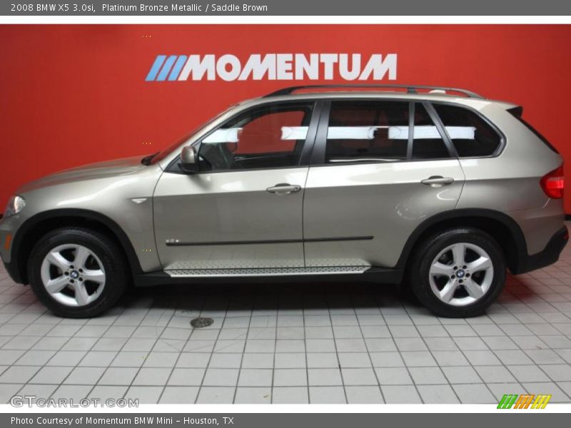 Platinum Bronze Metallic / Saddle Brown 2008 BMW X5 3.0si