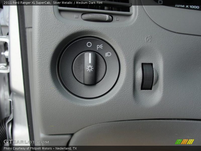 Controls of 2011 Ranger XL SuperCab